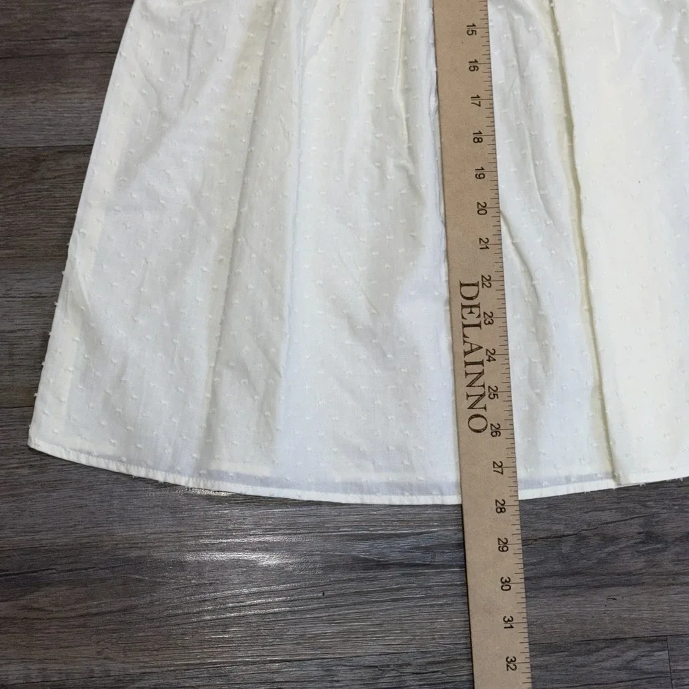 NWT Divided by H&M Smocked Poplin Dress Womens Small Cream Ivory Colorway